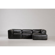 Moe's Home Collection Form Lounge Modular Sectional ~ Vantage Black Leather
