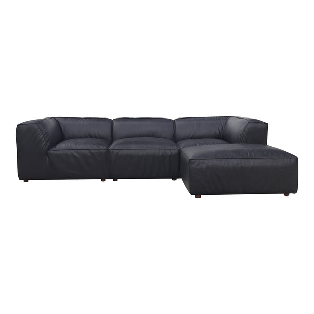 Moe's Home Collection Form Lounge Modular Sectional ~ Vantage Black Leather