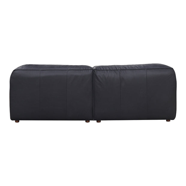 Moe's Home Collection Form Nook Modular Sectional ~ Vantage Black Leather
