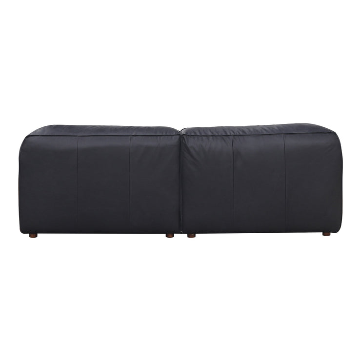 Moe's Home Collection Form Nook Modular Sectional ~ Vantage Black Leather