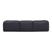 Moe's Home Collection Form Classic L-Shaped Modular Sectional ~ Vantage Black Leather