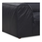 Moe's Home Collection Form Classic L-Shaped Modular Sectional ~ Vantage Black Leather