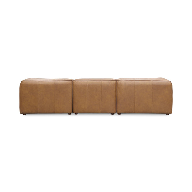 Moe's Home Collection Form Classic L-Shaped Modular Sectional ~ Sonoran Tan Leather