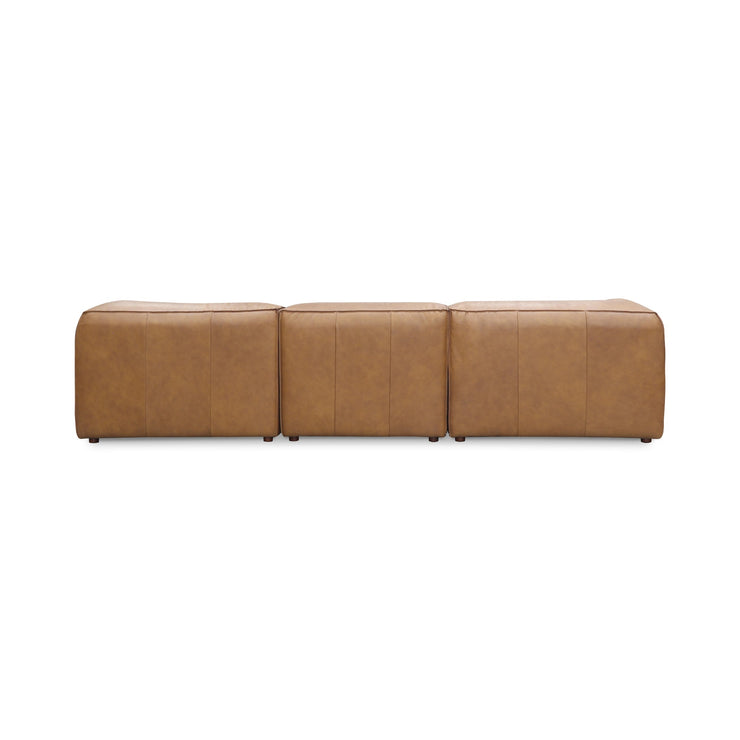 Moe's Home Collection Form Classic L-Shaped Modular Sectional ~ Sonoran Tan Leather