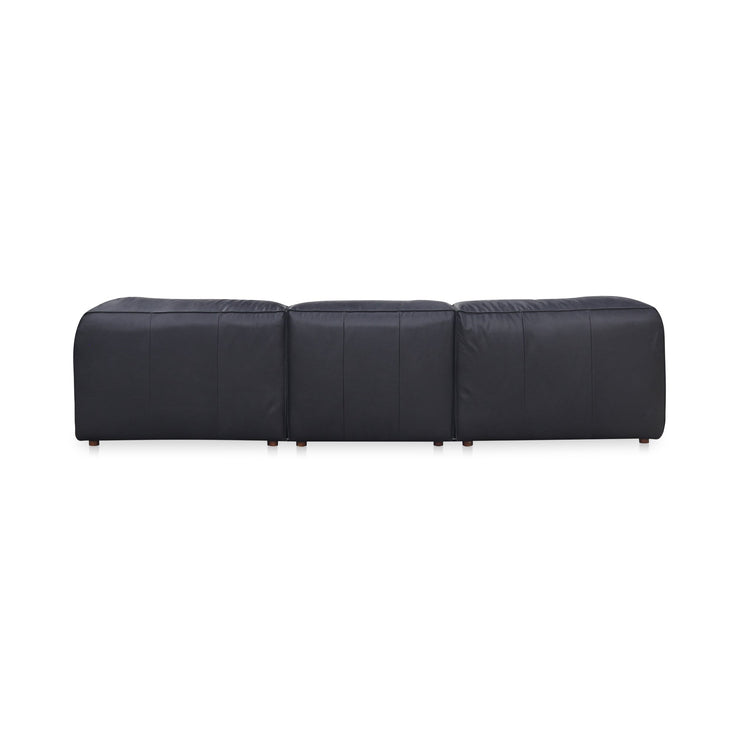 Moe's Home Collection Form Dream Modular Sectional ~ Vantage Black Leather