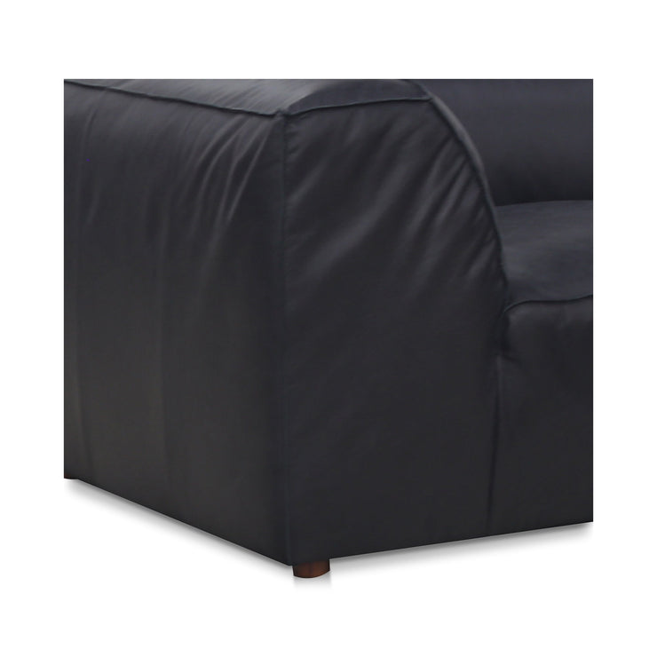 Moe's Home Collection Form Dream Modular Sectional ~ Vantage Black Leather