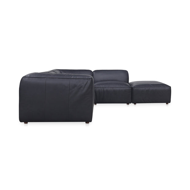 Moe's Home Collection Form Dream Modular Sectional ~ Vantage Black Leather