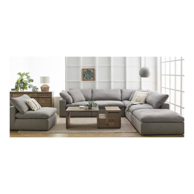 Moe's Home Collection Clay Modular Sectional ~ Light Grey LiveSmart Performance Fabric