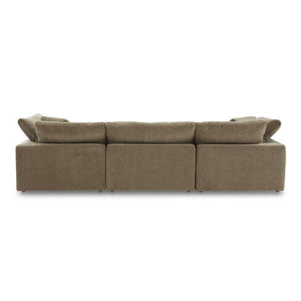 Moe's Home Collection Clay Lounge Modular Sectional ~ Desert Sage Green Performance Fabric