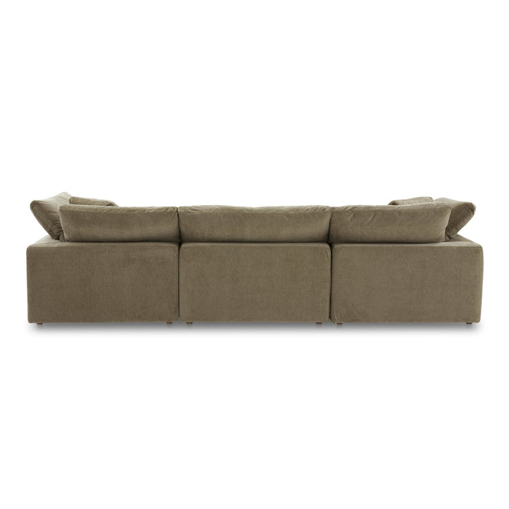 Moe's Home Collection Clay Lounge Modular Sectional ~ Desert Sage Green Performance Fabric