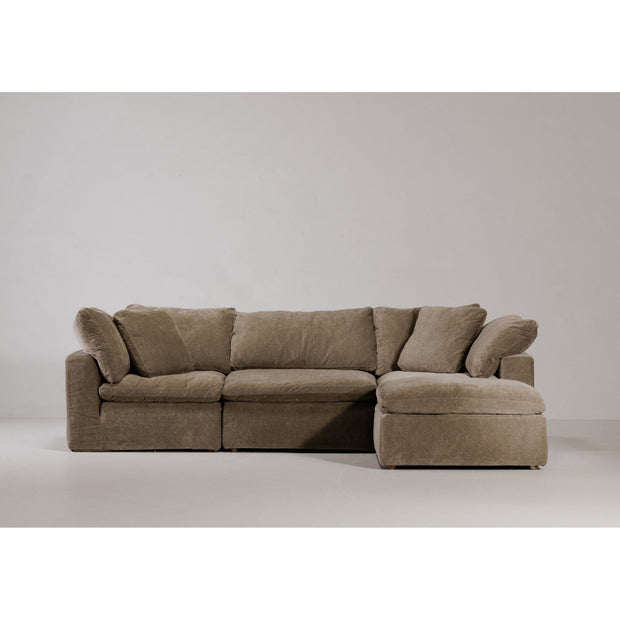 Moe's Home Collection Clay Lounge Modular Sectional ~ Desert Sage Green Performance Fabric