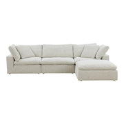 Moe's Home Collection Clay Lounge Modular Sectional ~ Coastside Sand Performance Fabric