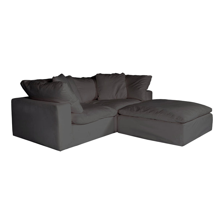 Moe's Home Collection Clay Nook Modular Sectional ~ Light Grey LiveSmart Performance Fabric