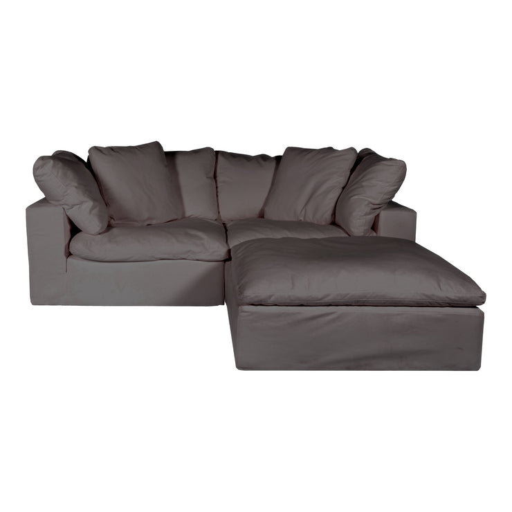 Moe's Home Collection Clay Nook Modular Sectional ~ Light Grey LiveSmart Performance Fabric
