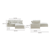 Moe's Home Collection Clay Nook Modular Sectional ~ Coastside Sand Performance Fabric