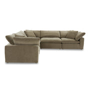 Moe's Home Collection Clay Classic L-Shaped Modular Sectional ~ Desert Sage Green Performance Fabric