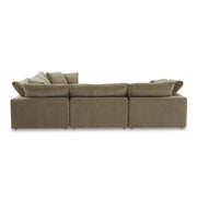 Moe's Home Collection Clay Classic L-Shaped Modular Sectional ~ Desert Sage Green Performance Fabric