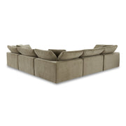 Moe's Home Collection Clay Classic L-Shaped Modular Sectional ~ Desert Sage Green Performance Fabric