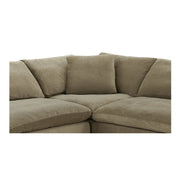 Moe's Home Collection Clay Classic L-Shaped Modular Sectional ~ Desert Sage Green Performance Fabric