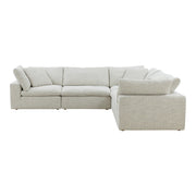 Moe's Home Collection Clay Classic L-Shaped Modular Sectional ~ Coastside Sand Performance Fabric