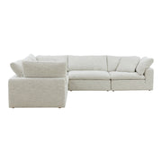 Moe's Home Collection Clay Classic L-Shaped Modular Sectional ~ Coastside Sand Performance Fabric