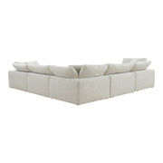 Moe's Home Collection Clay Classic L-Shaped Modular Sectional ~ Coastside Sand Performance Fabric