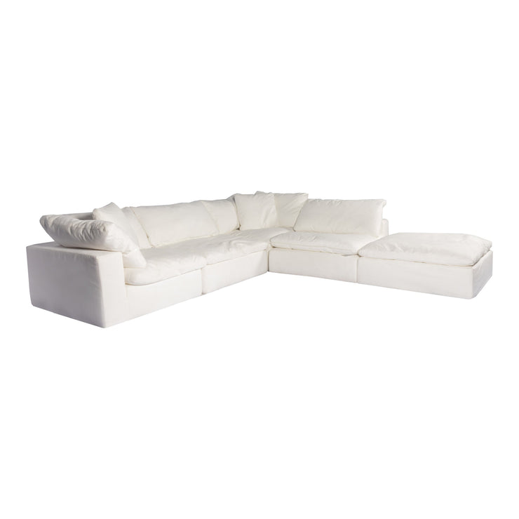 Moe's Home Collection Clay Dream Modular Sectional ~ Cream White LiveSmart Performance Fabric