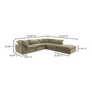 Moe's Home Collection Clay Dream Modular Sectional ~ Desert Sage Green Performance Fabric