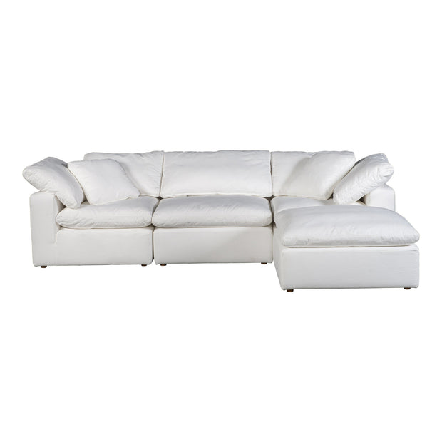 Moe's Home Collection Terra Condo Lounge Cream White Modular Sectional