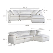 Moe's Home Collection Terra Condo Lounge Cream White Modular Sectional