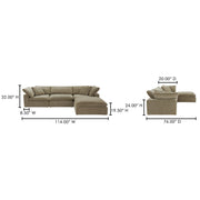 Moe's Home Collection Terra Lounge Desert Sage Modular Sectional