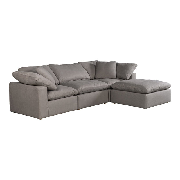 Moe's Home Collection Terra Condo Lounge  Light Grey Modular Sectional