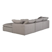 Moe's Home Collection Terra Condo Lounge  Light Grey Modular Sectional