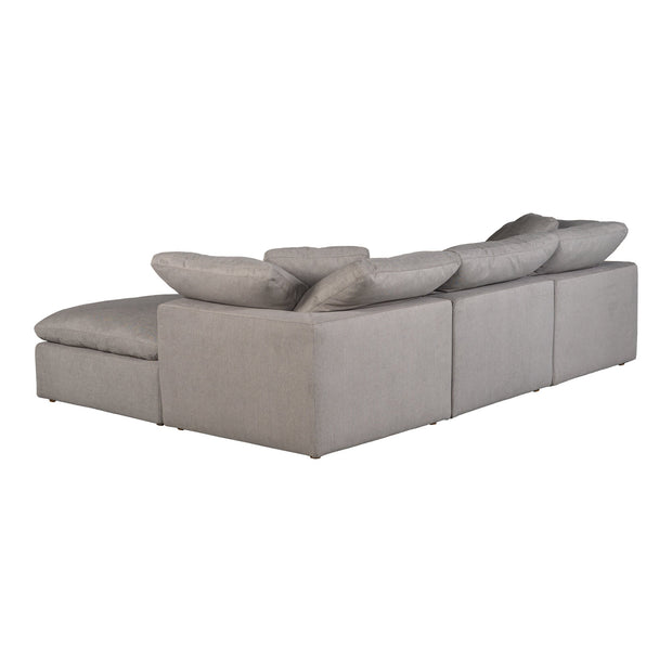 Moe's Home Collection Terra Condo Lounge  Light Grey Modular Sectional