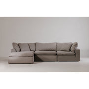 Moe's Home Collection Terra Condo Lounge  Light Grey Modular Sectional