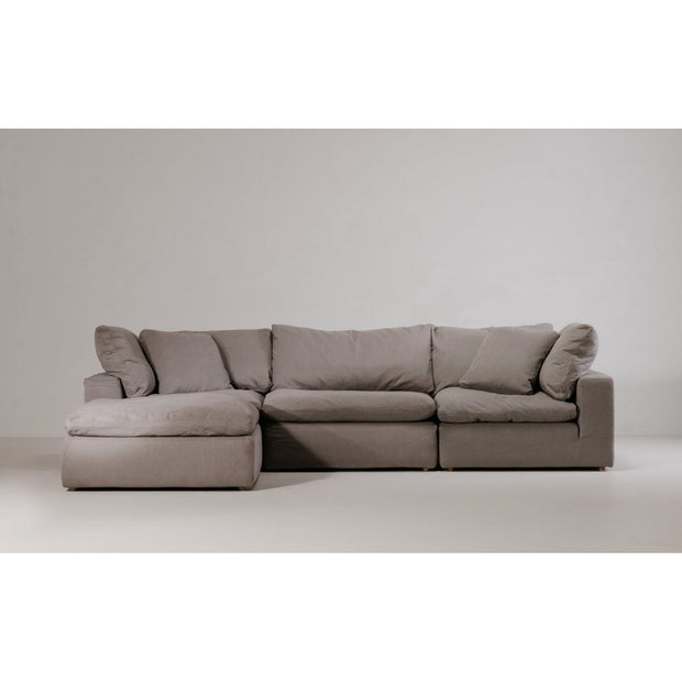 Moe's Home Collection Terra Condo Lounge  Light Grey Modular Sectional