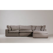 Moe's Home Collection Terra Condo Lounge  Light Grey Modular Sectional