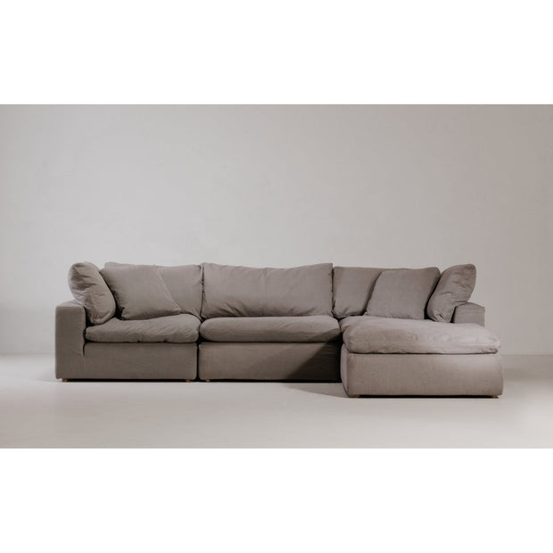 Moe's Home Collection Terra Condo Lounge  Light Grey Modular Sectional