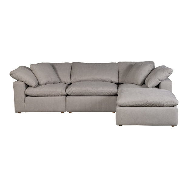 Moe's Home Collection Terra Condo Lounge  Light Grey Modular Sectional
