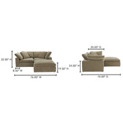 Moe's Home Collection Terra Nook  Desert Sage Modular Sectional