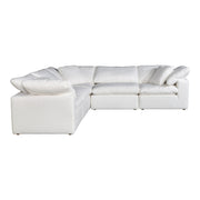 Moe's Home Collection Terra Condo Cream White Classic L-Shaped Modular Sectional
