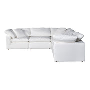 Moe's Home Collection Terra Condo Cream White Classic L-Shaped Modular Sectional