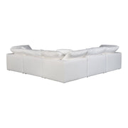 Moe's Home Collection Terra Condo Cream White Classic L-Shaped Modular Sectional