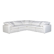 Moe's Home Collection Terra Condo Cream White Classic L-Shaped Modular Sectional