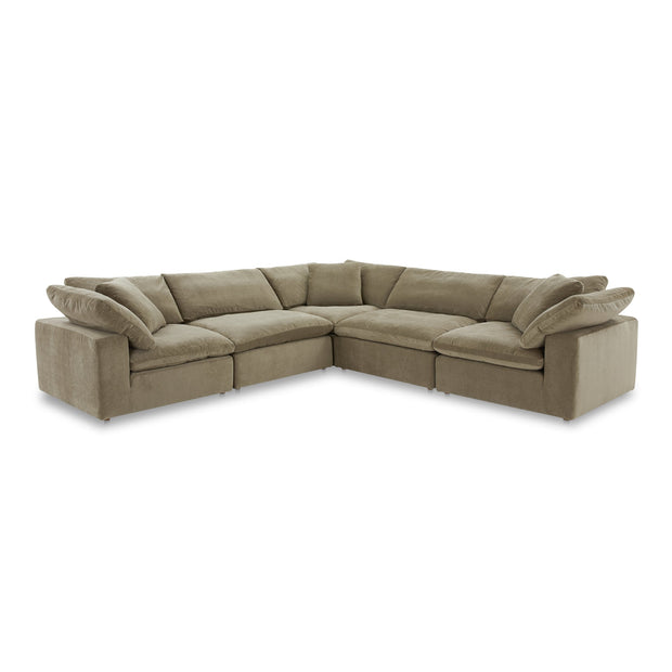 Moe's Home Collection Terra Desert Sage Classic L-Shaped Modular Sectional