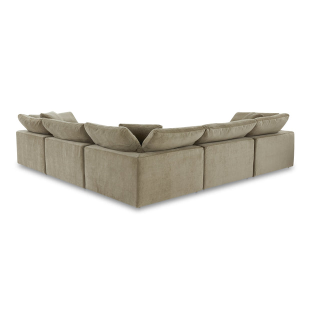 Moe's Home Collection Terra Desert Sage Classic L-Shaped Modular Sectional