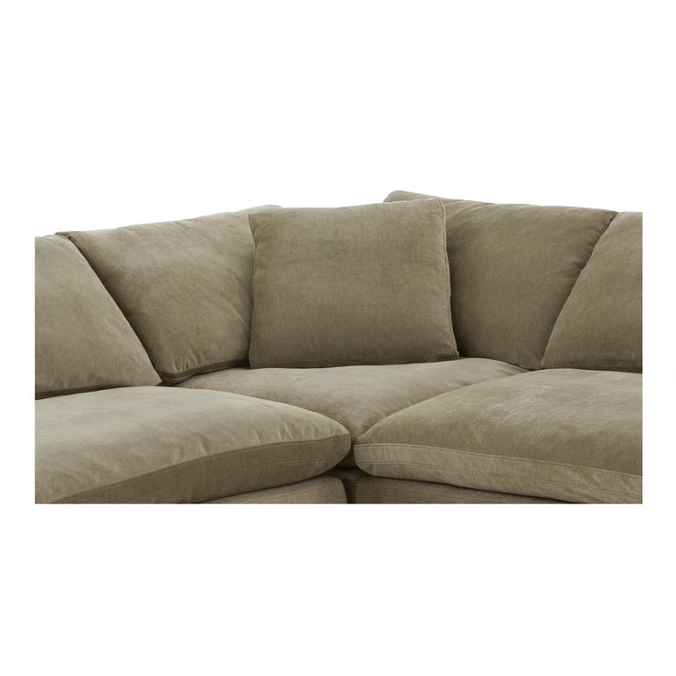Moe's Home Collection Terra Desert Sage Classic L-Shaped Modular Sectional