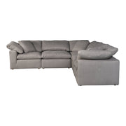 Moe's Home Collection Terra Condo Light Grey Classic L-Shaped Modular Sectional