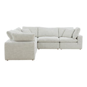 Moe's Home Collection Terra Coastside Sand Condo Classic L-Shaped Modular Sectional