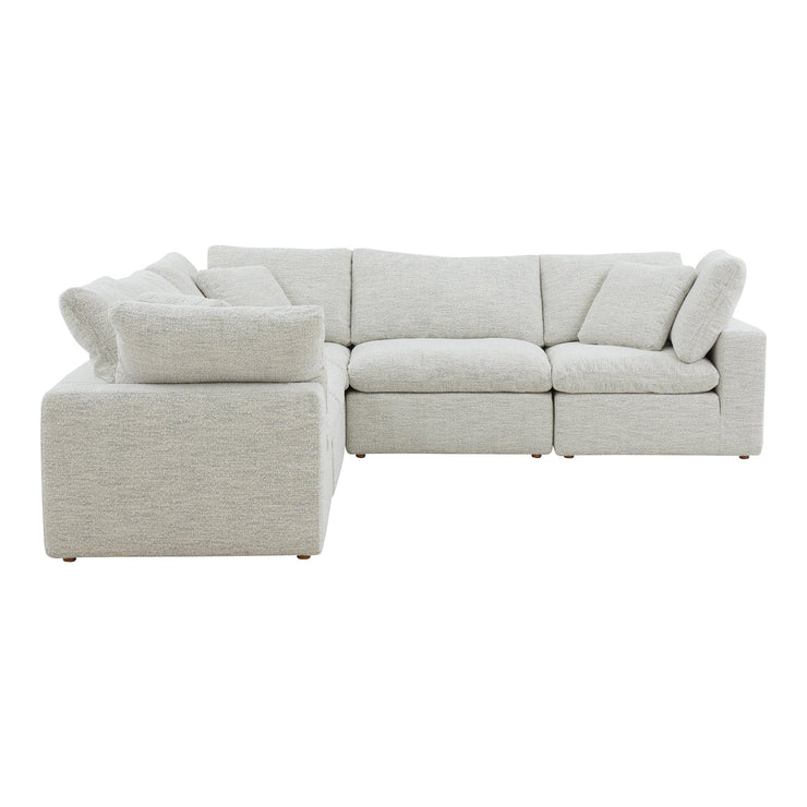 Moe's Home Collection Terra Coastside Sand Condo Classic L-Shaped Modular Sectional